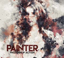 极品PS动作－绘画艺术(含高清视频教程)：Painter Photoshop Action